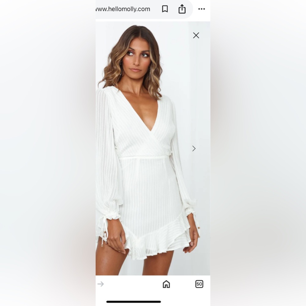 White hello Molly dress Saints and secrets white small